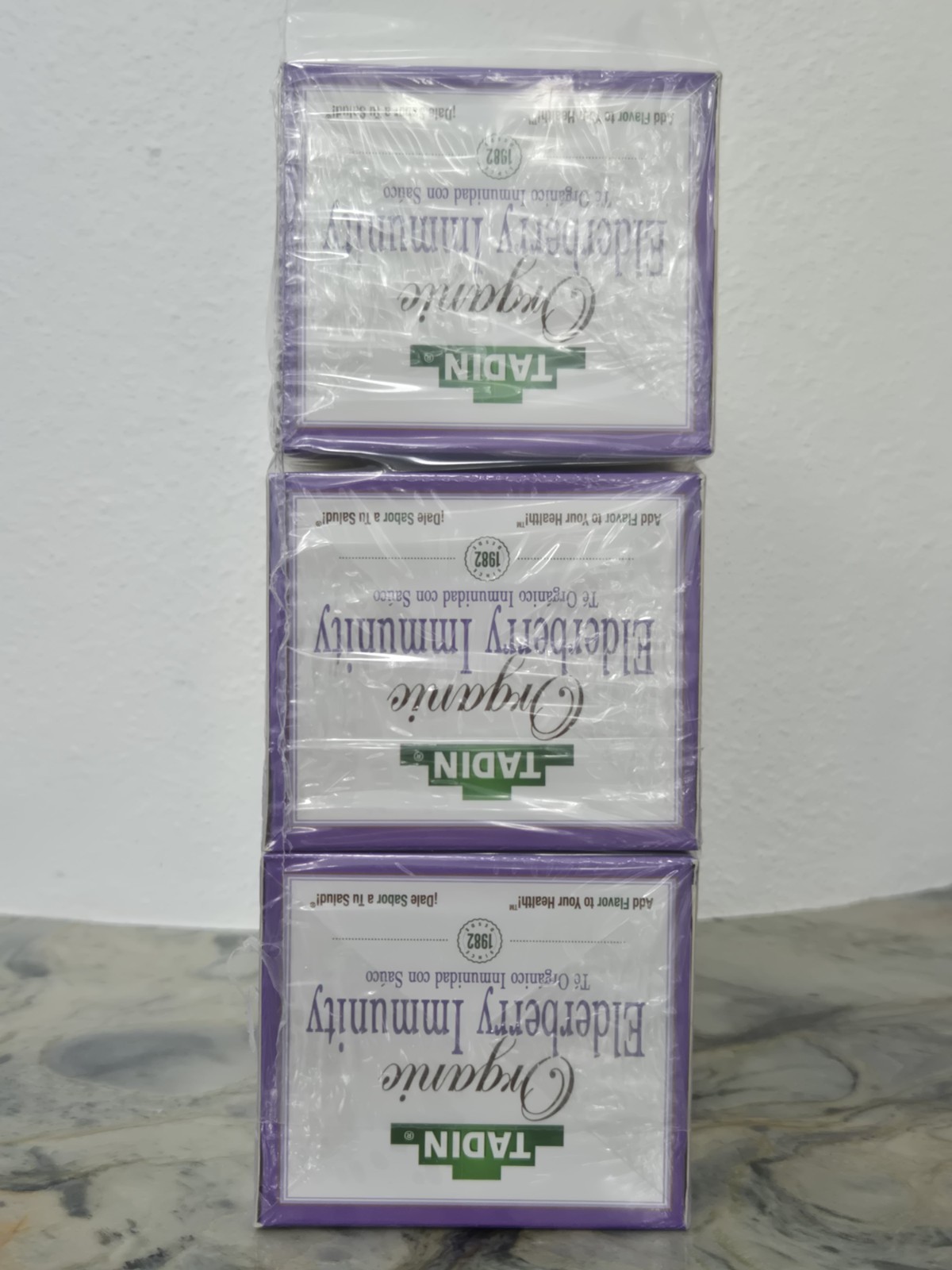 Tadin Organic Elderberry Immunity 20 Tea Bags (Lot Of 6 Boxes) Sick Health Drink