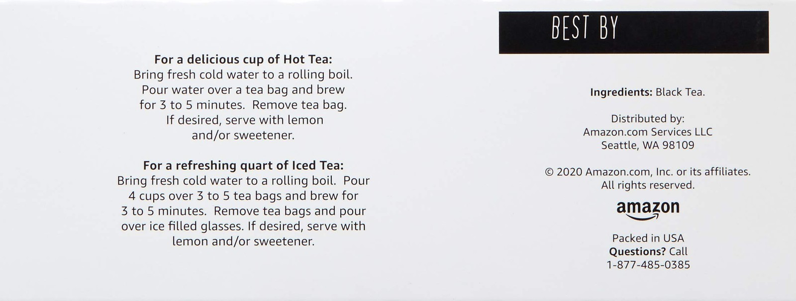 Amazon Saver, Classic Black Tea, 8 Oz, 100 Ct (Pack of 100 Count 2)