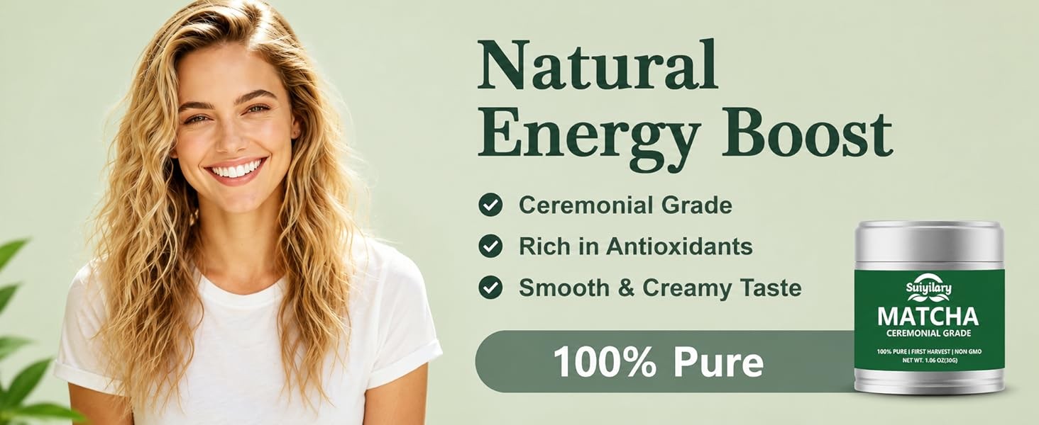 Ceremonial Grade Matcha Powder, Premium First Harvest Green Tea Powder – 100%