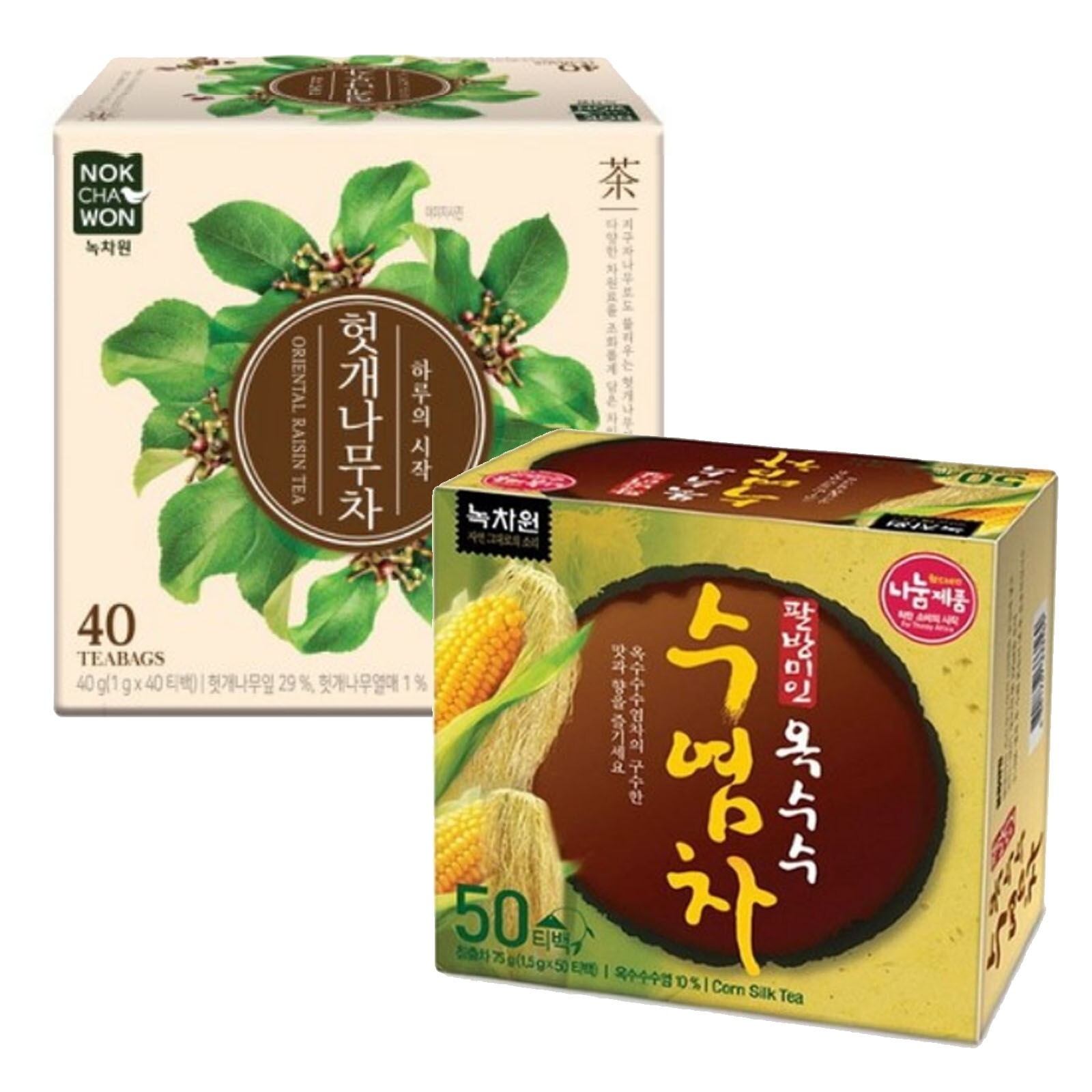 Korea Nokchawon Corn Silk Tea + Oriental Raisin Tree T 90 T bag Free Shipping wt