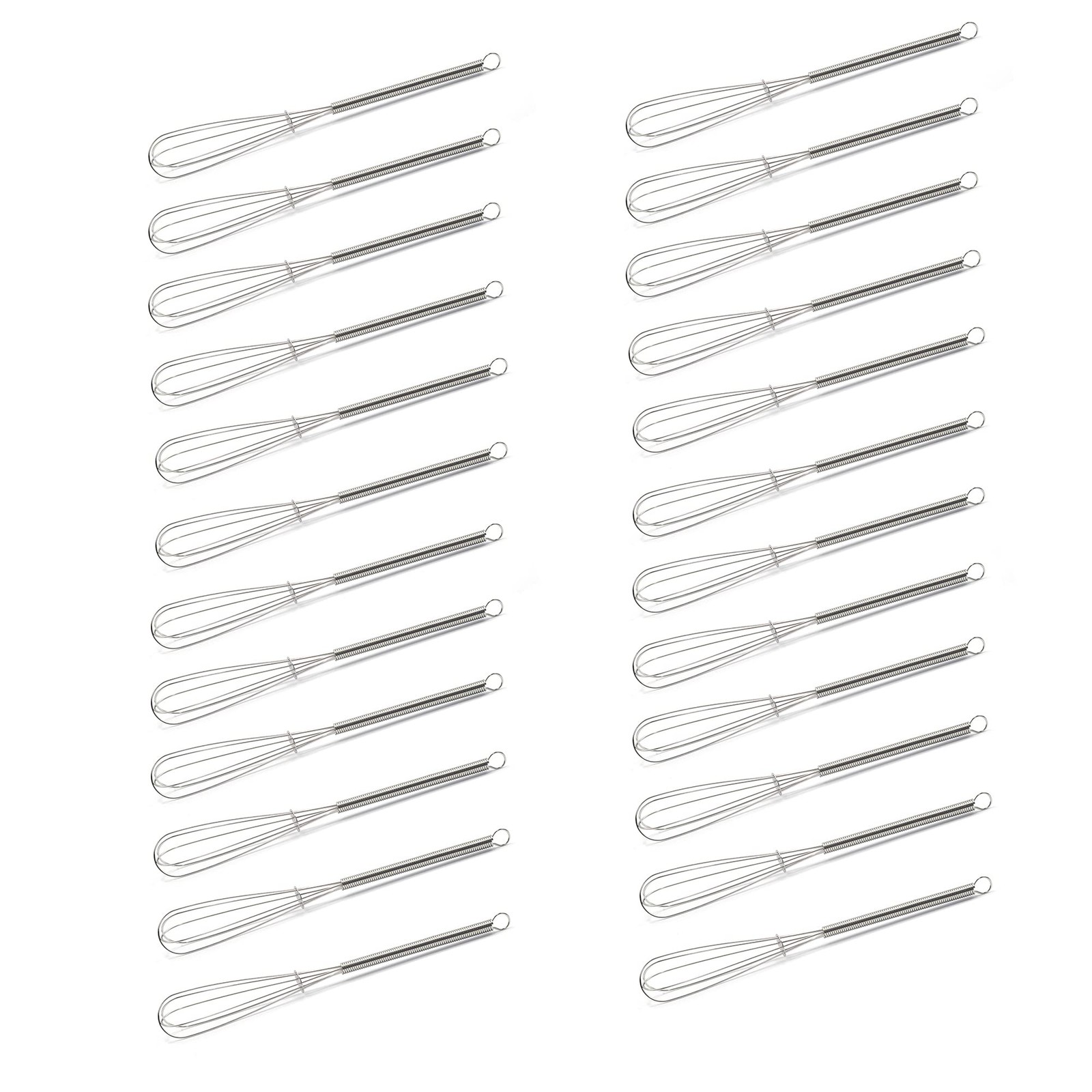 Mini Whisks 7 inch 24Pcs Steel