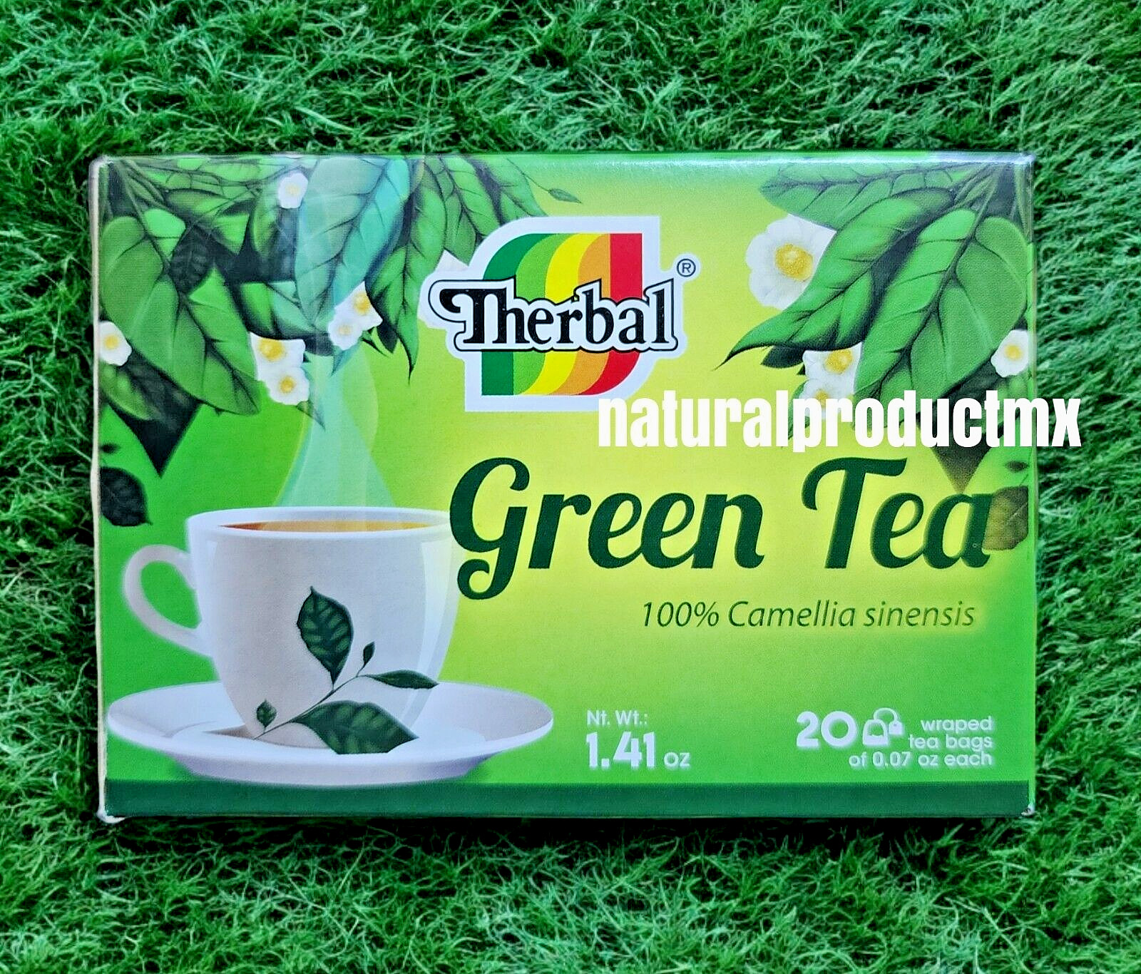 3 Packs GREEN TEA Camellia Sinensis TE VERDE 60 bags Therbal Made in Mexico