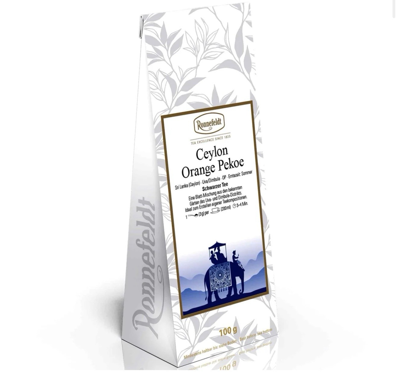 Ronnefeldt Loose Leaf Tea – Black Tea – Ceylon Orange Pekoe – 100 g