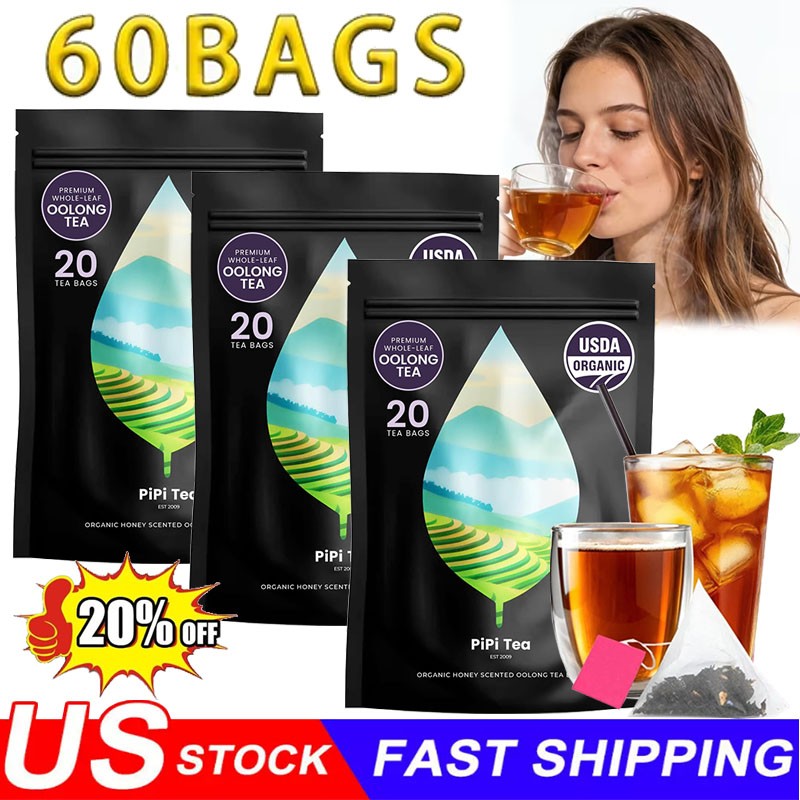 20~100Pcs PiPi Tea Organic Oolong Bags – Whole Leaf,20 (4g Each)– Cortisol🔥🔥🔥