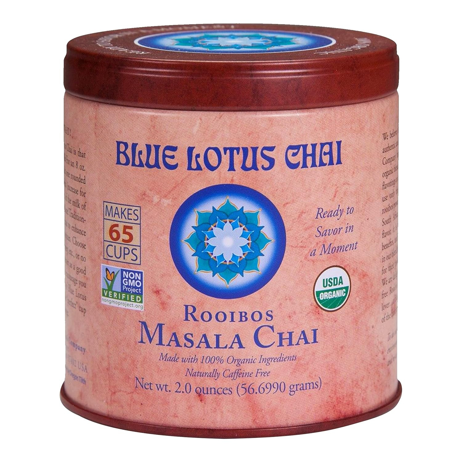 – Rooibos Flavor Masala Chai – Makes 65 Cups – 2 Ounce Masala Spiced Chai Powder