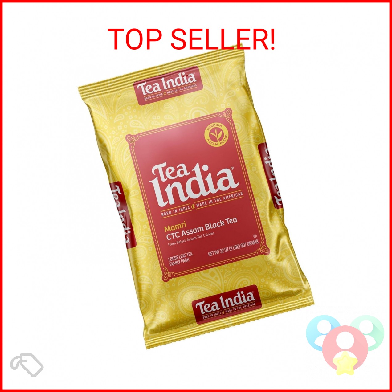 Tea India CTC Assam Loose Leaf Black Tea Strong, Full-Bodied Flavorful Blend Of