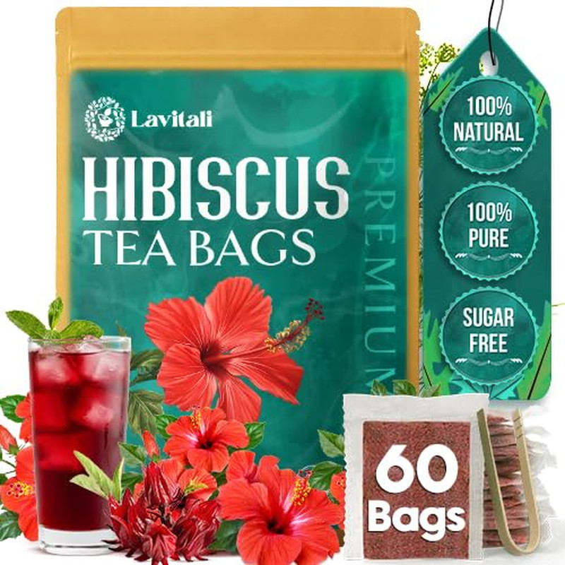 , Hibiscus Tea Bags | 60 Bags, 100% Pure Herbal Tea | Caffeine-Free, Antioxidant