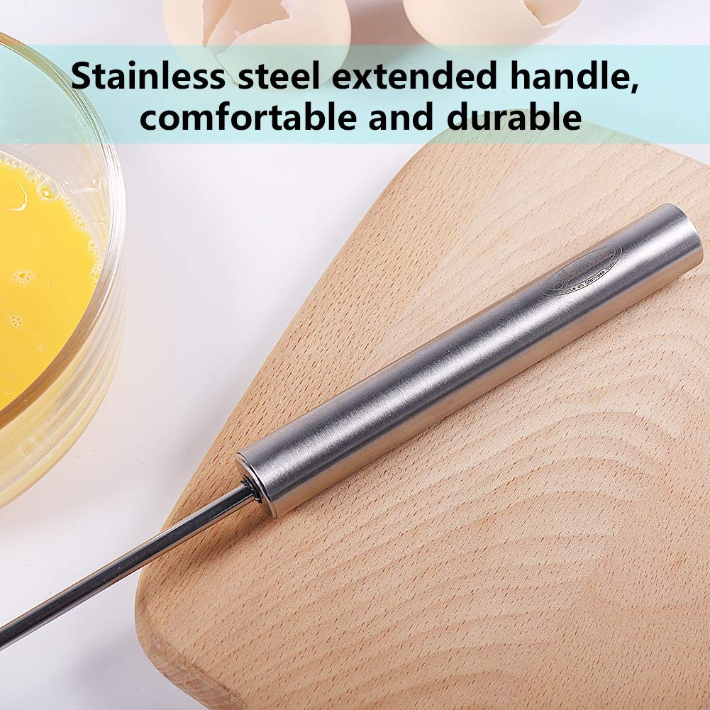 Newness Whizzy Whisk, Stainless Steel Semi Automatic 1 PCS 12 Inch, Silver