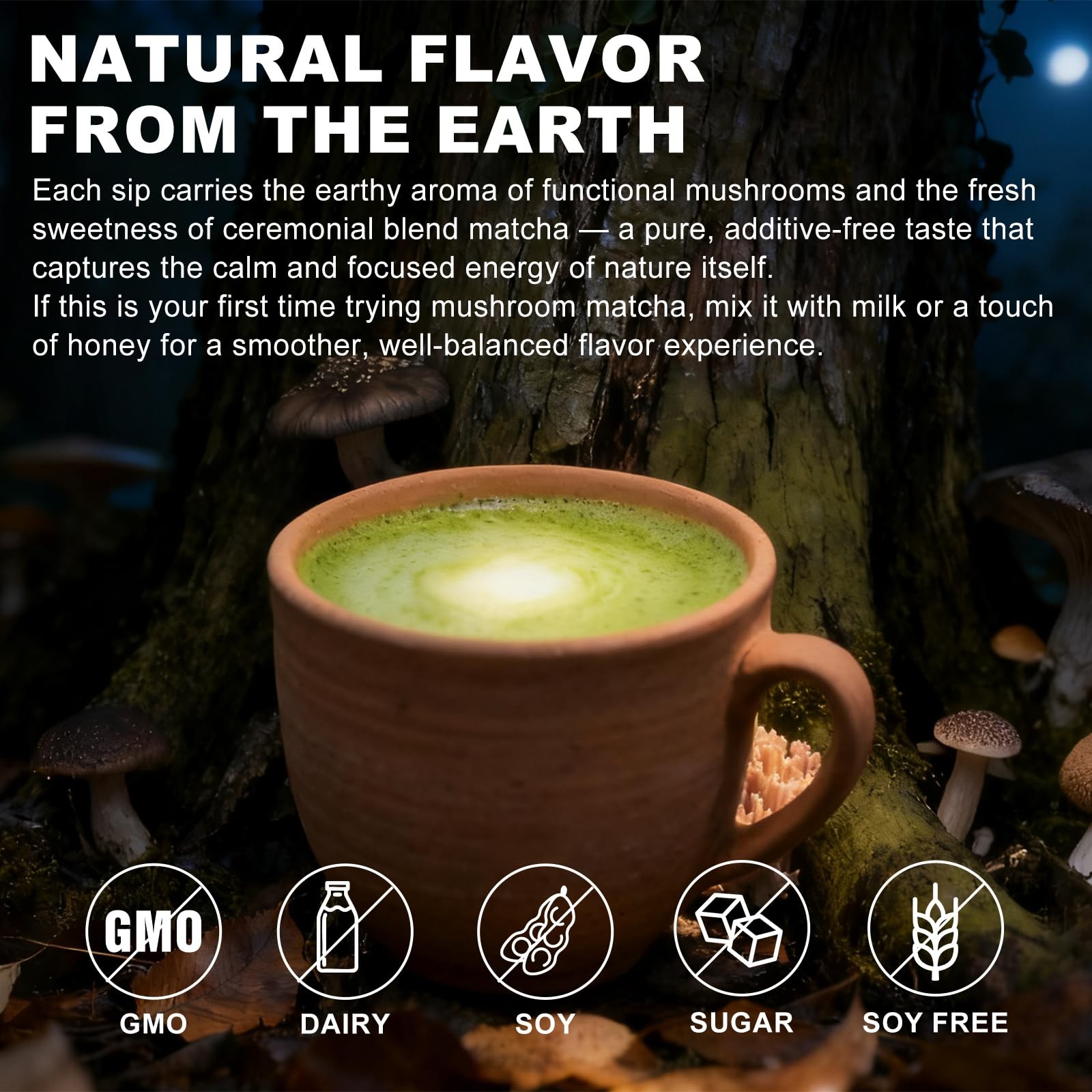 Mushroom Matcha, with 6 Adaptogenic Mushrooms and Ceremonial-Grade Matcha for…