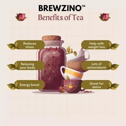 BREWZINO, Saffron Flavored Black Tea 100g Free Shipping World Wide