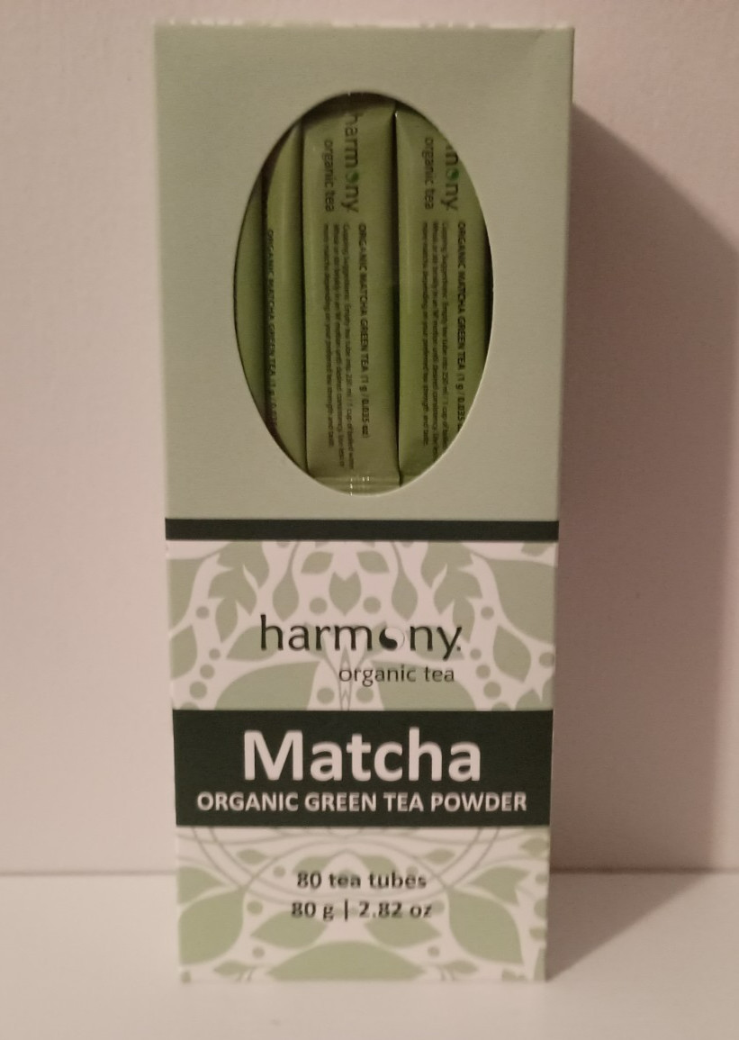 Harmony® Pure Organic Matcha Green Powder on-the-go Tea Tubes 80 Ct Box 10/2027