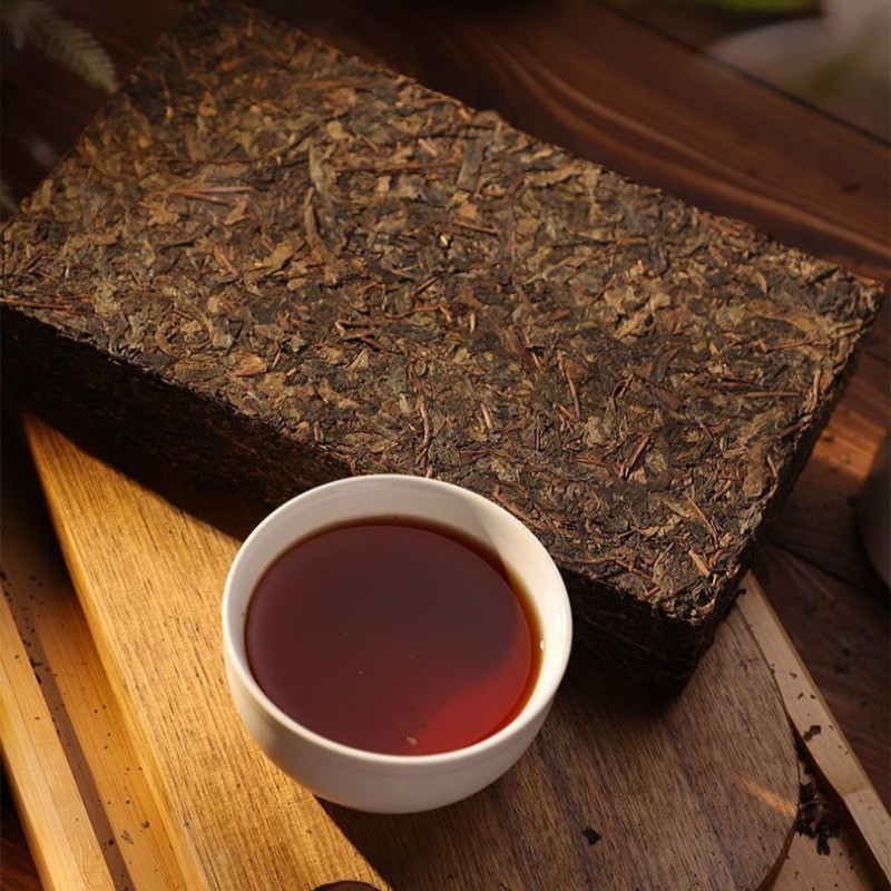900g Authentic Anhua Fu Tea 2018 Dark Tea Chen Nian Old Jin Flower Tea Bricks