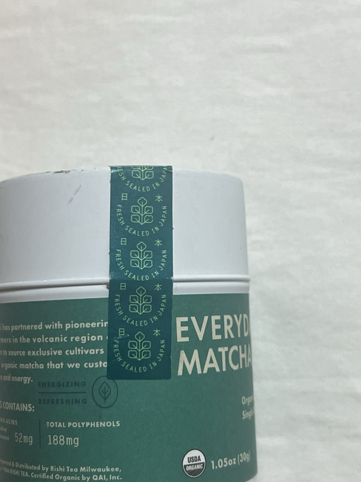 Rishi Everyday Matcha Powder, USDA Organic, Single Origin, 1.05 oz (30 g)