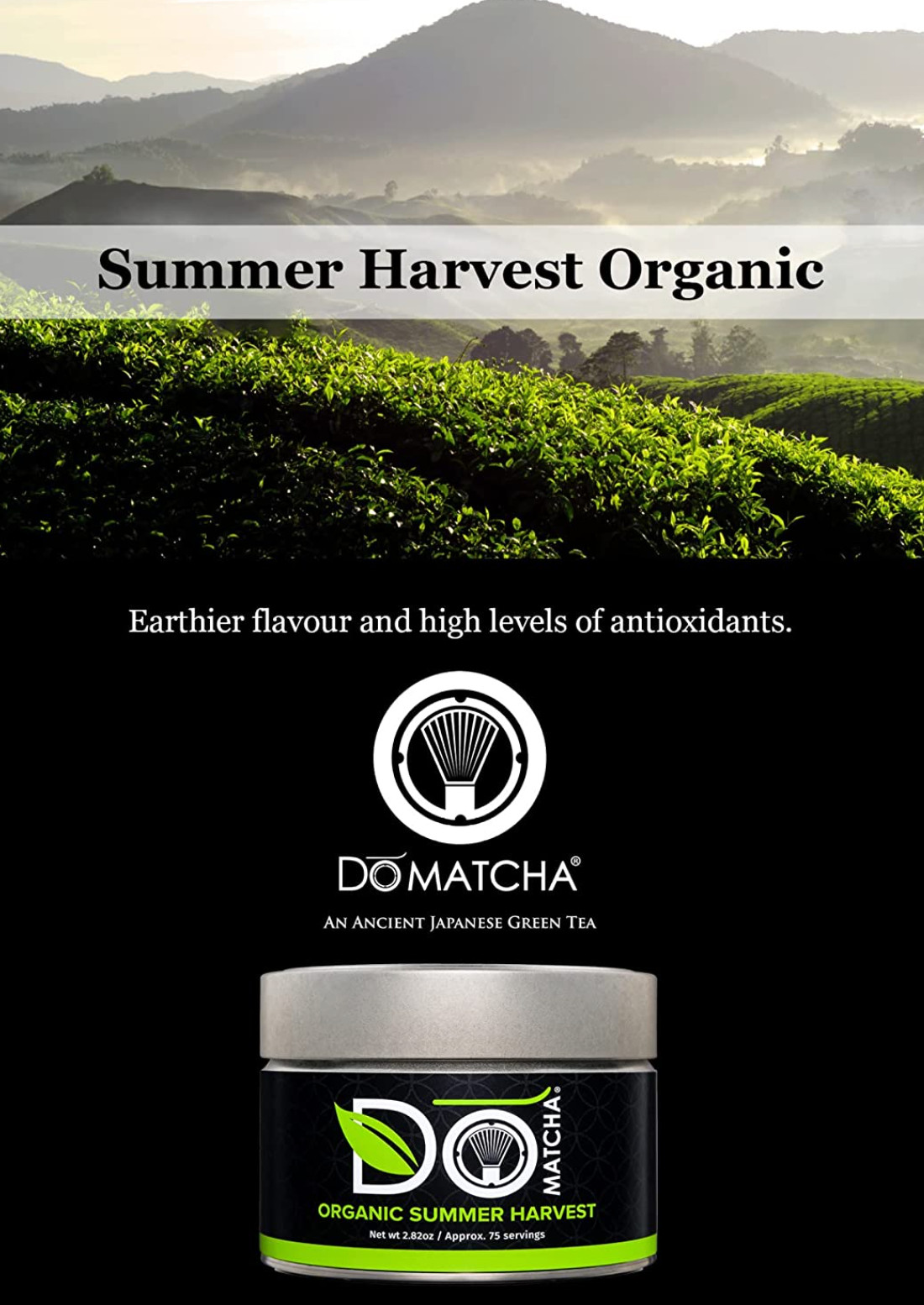 Do Matcha Organic Japanese Summer Harvest Matcha Green Tea Powder 2.82oz Fresh