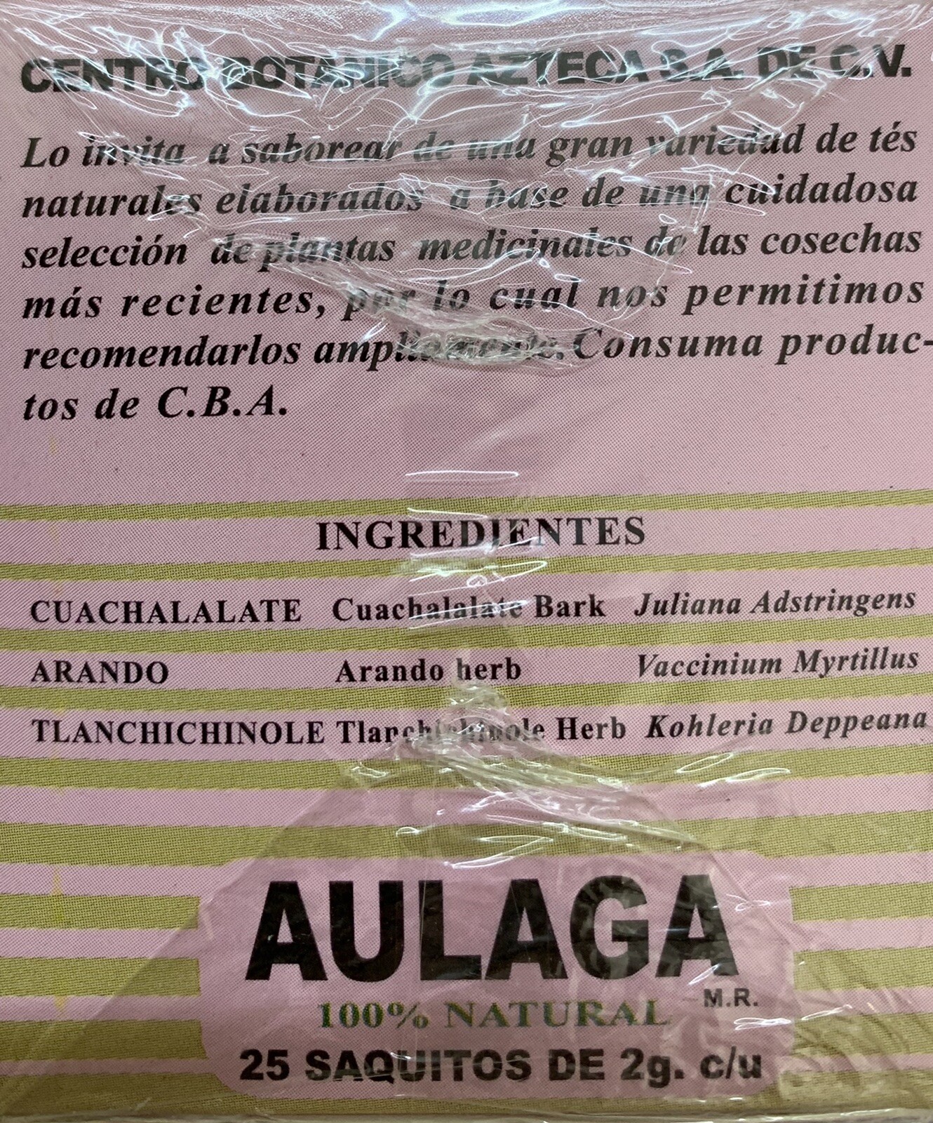 Te de Aulaga 2 Pack 50 Tea Bags Cuachalalate Arando Tlanchichinole