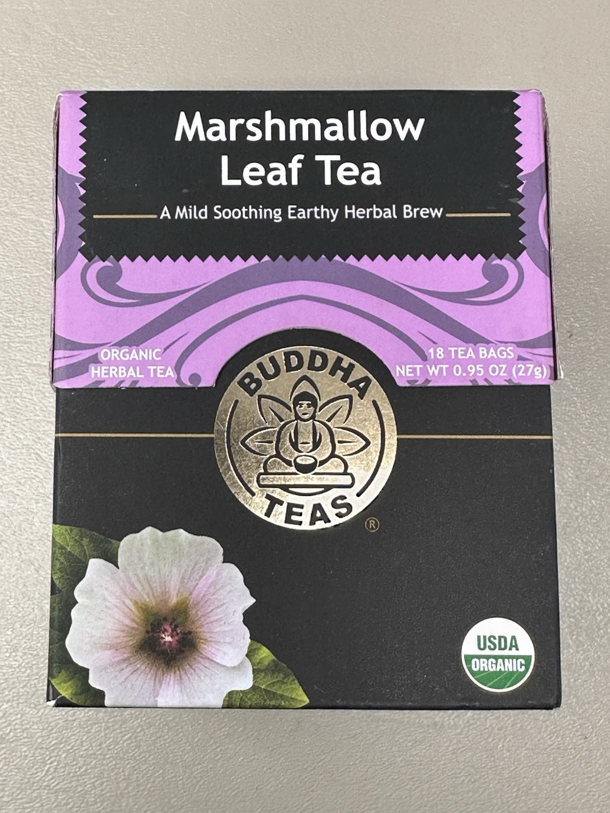 Buddha Teas Marshmallow Leaf Tea 18 Tea Bags Earthy Herbal Brew 11/28 2 Packs