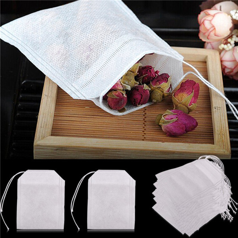 100-400Pcs Empty Tea Bags with String Heal Seal Filter Paper Herb Loose Tea Bags