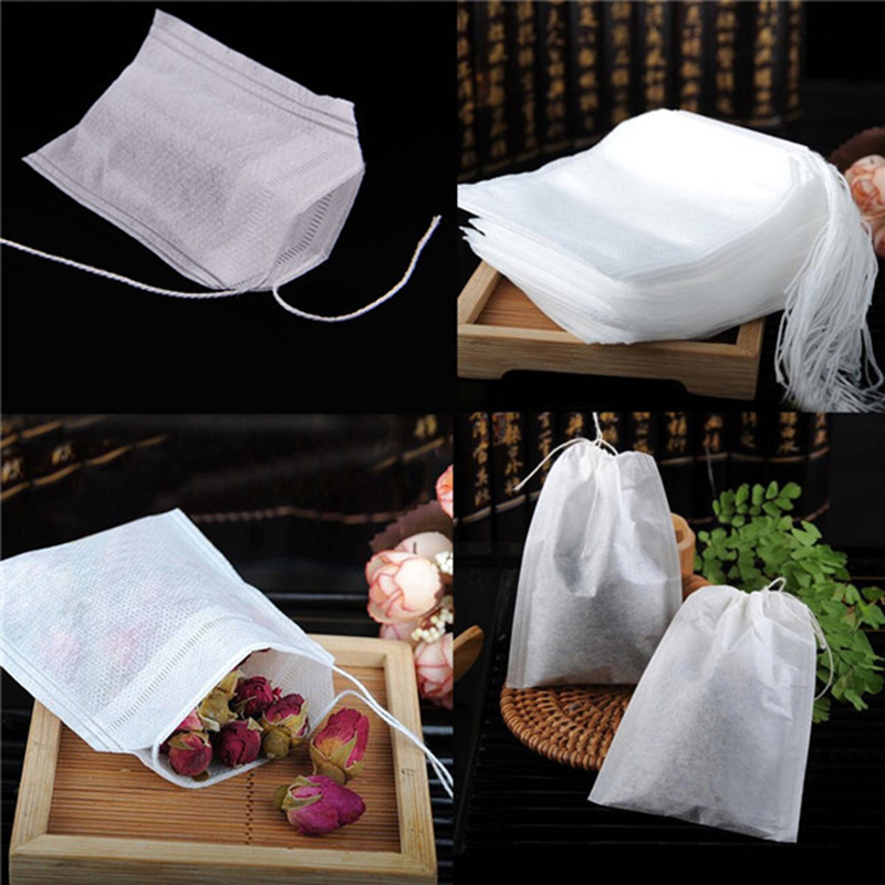 100-400Pcs Empty Tea Bags with String Heal Seal Filter Paper Herb Loose Tea Bags
