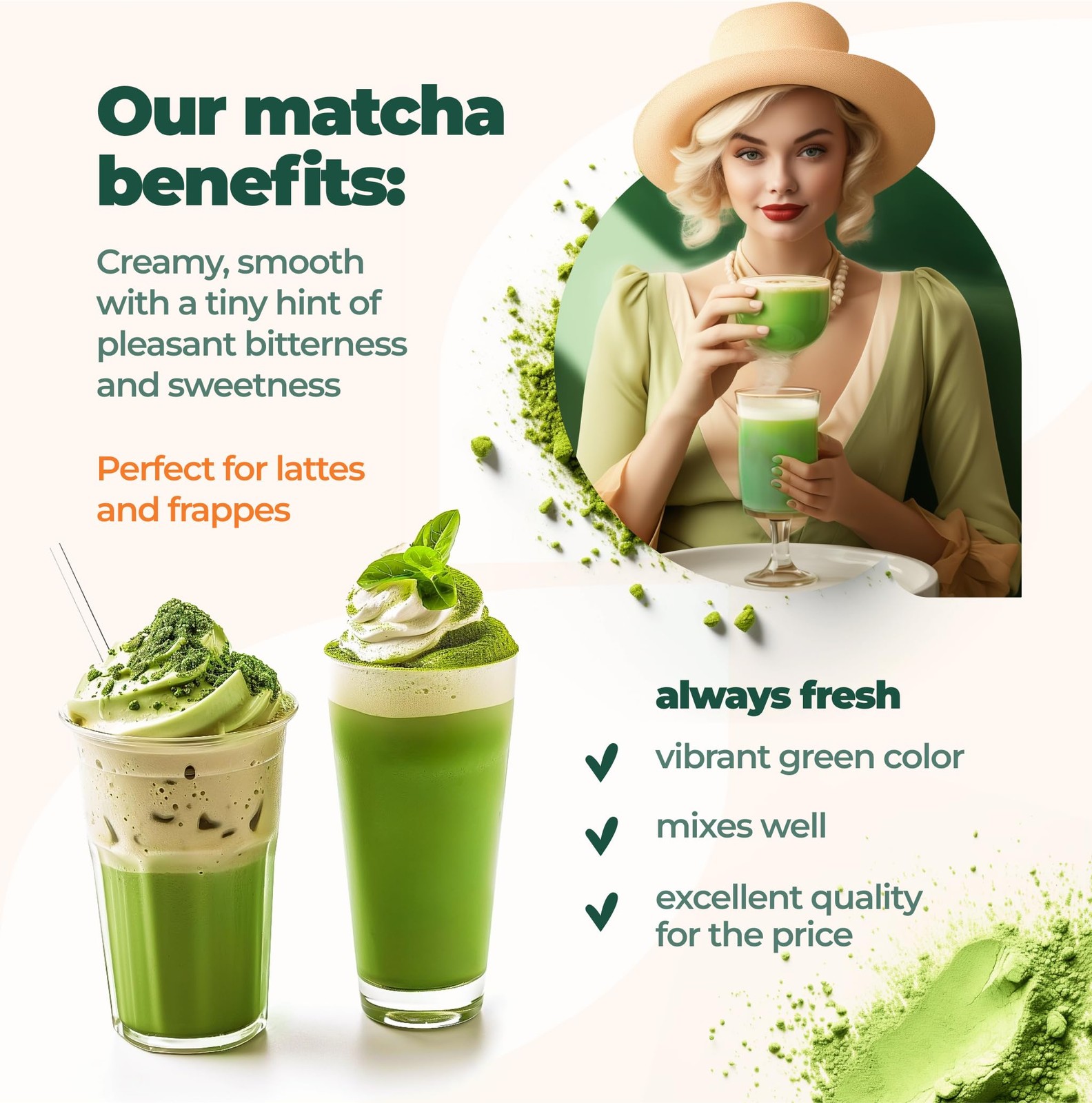 Matcha Powder, Japanese USDA and JAS Organic Matcha Green Tea Powder, Culinar…
