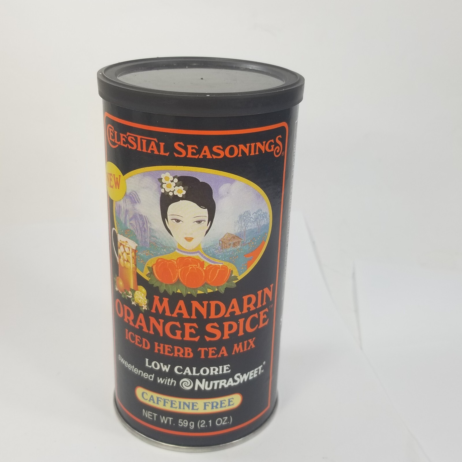 Vintage Celestial Seasonings Mandarin Orange Spice Iced Herb Tea Mix 1984 1980s