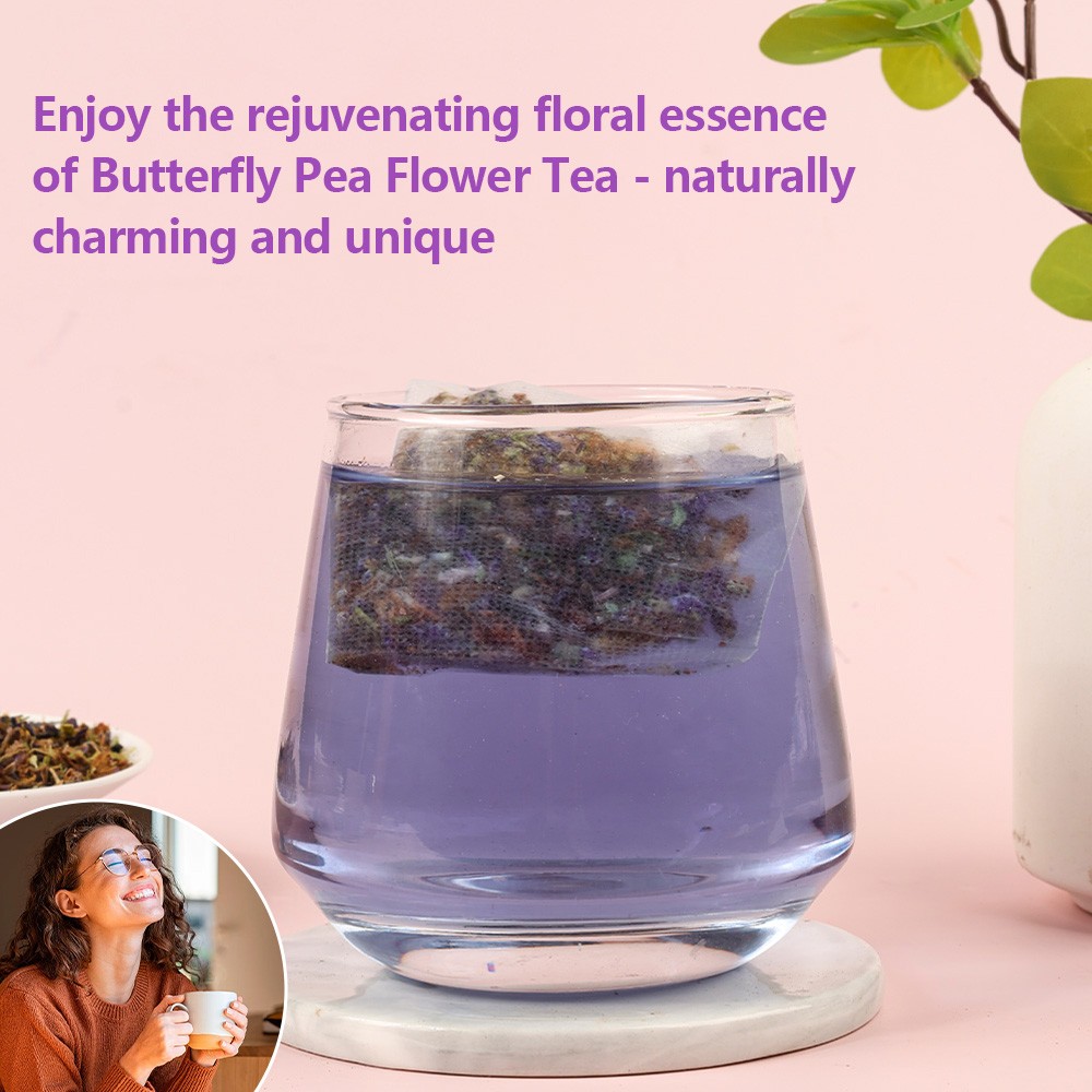 Butterfly Pea Flowers Tea Bags, Pure Dried Butterfly Pea Flower, Herbal Tea