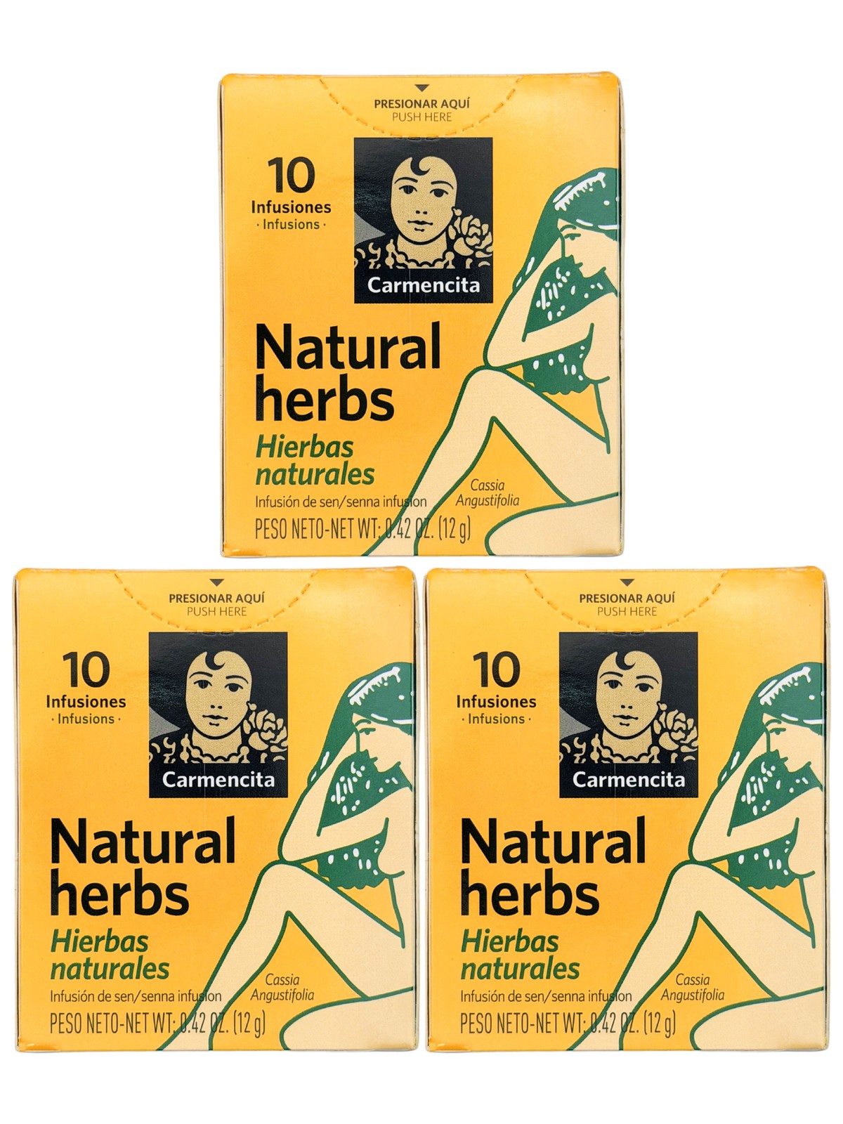 Carmencita Sen Tea Natural Herbs Te Hierbas Naturales 10 Bolsas Tea Bags 3 Pack