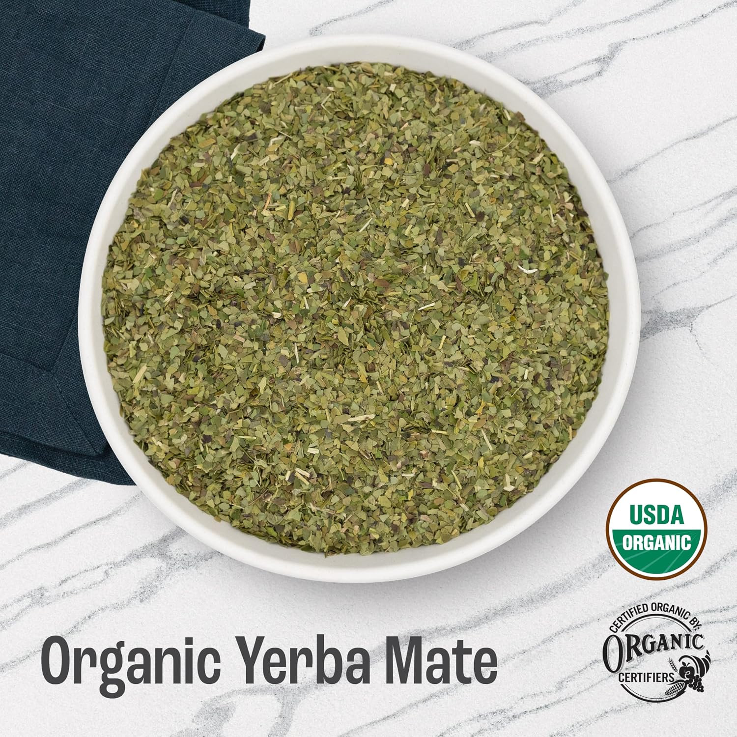 J Mac Botanicals Organic Yerba Mate Loose Leaf Tea, Unsmoked Natural Energy Herb
