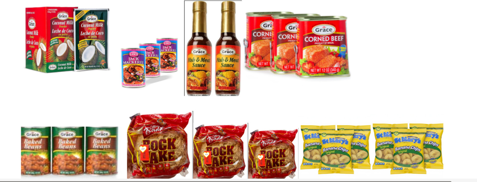 Authentic Jamaican Combo Pack | Corn beef, Mackrell, rock bun ,Banaana chips !!!