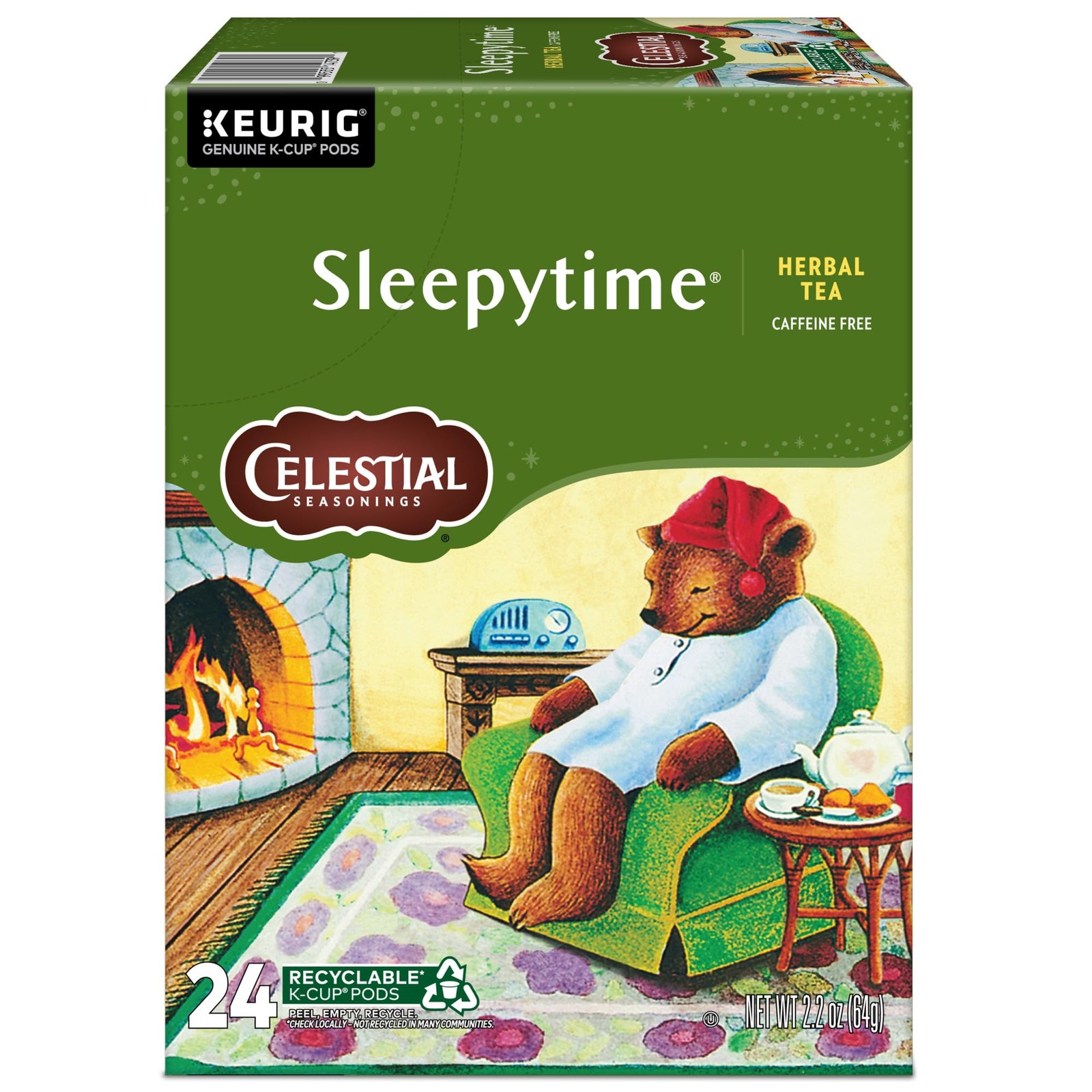 Sleepytime Herbal Tea K Cup Pods 88 Count Caffeine Free Cozy Flavor Recyclable