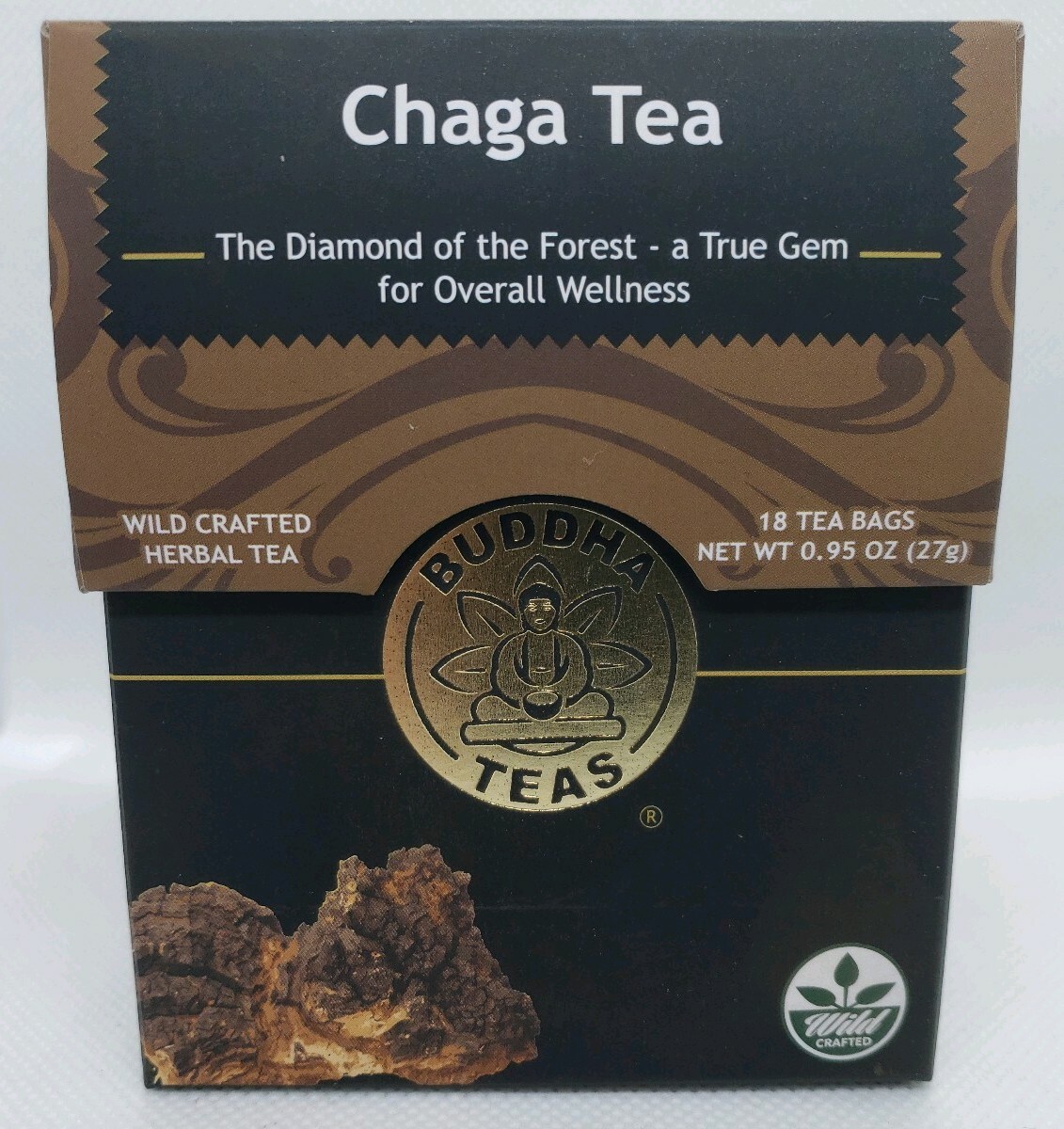 Buddha Teas Organic Chaga Tea 18 Tea Bags