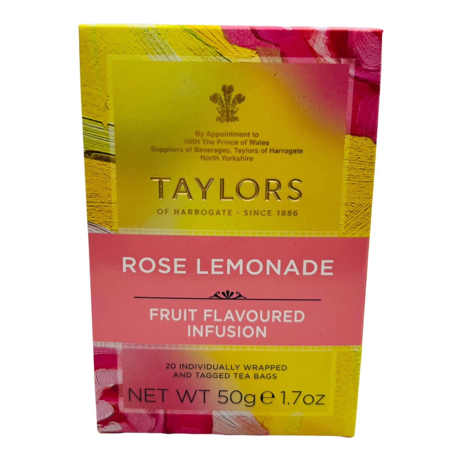 Taylors of Harrogate Rose Lemonade Tea Infusion 20 Wrapped Teabags exp 07/2025