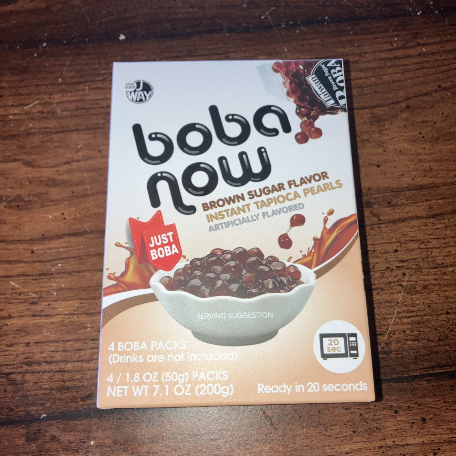 J Way Boba Now, Instant Tapioca Boba Pearls, Ex08/2025