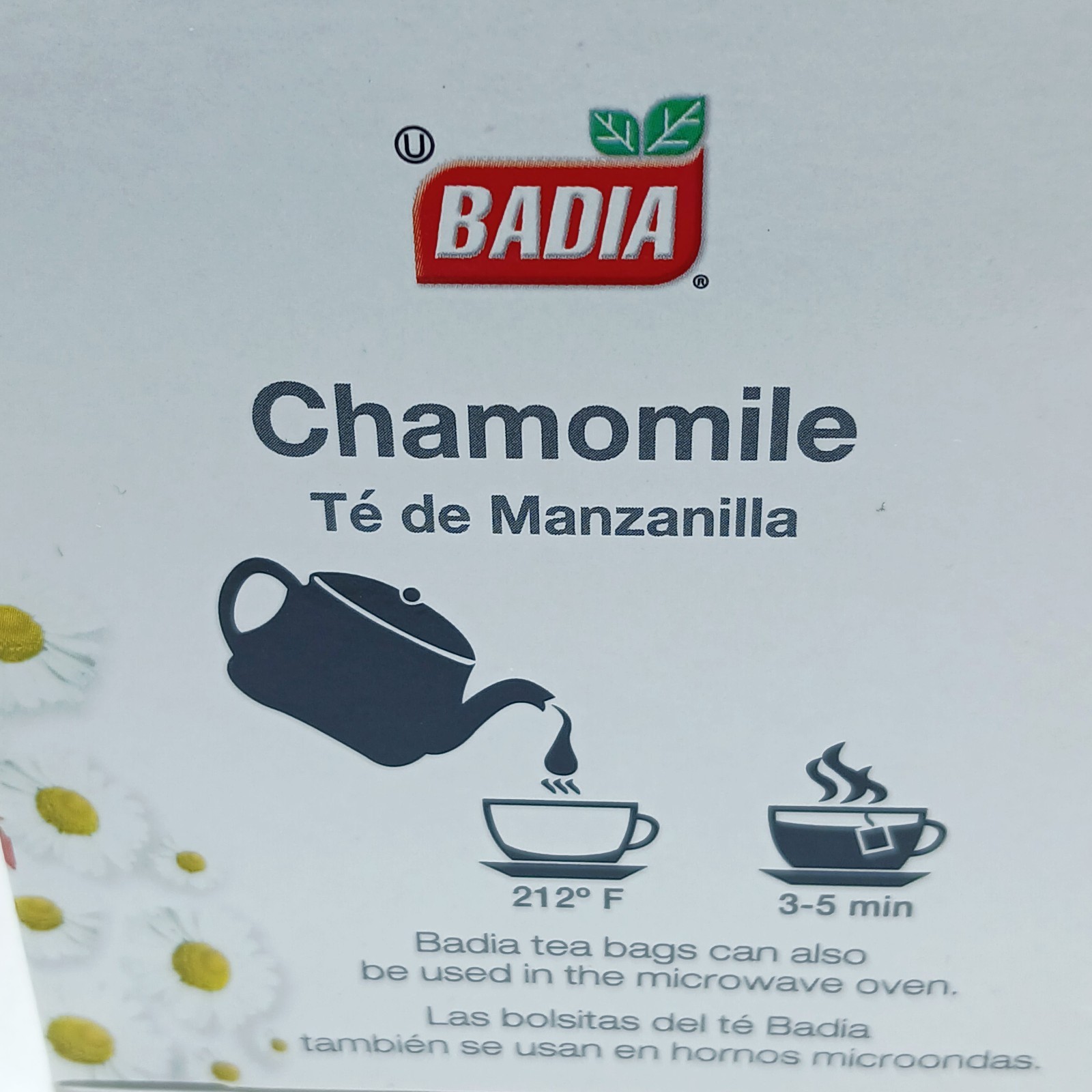 25 Bags~ Badia Chamomile Tea / Te de Manzanilla ( NO CAFFEINE ( Free & Fast Ship