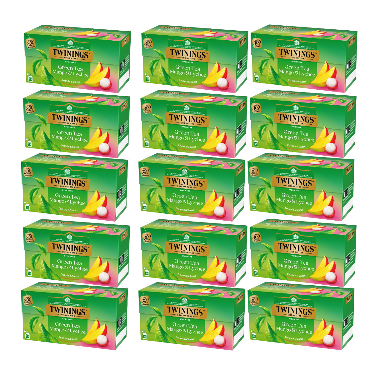 Twinings Green Tea Mango Lychee 25 Bags Choose 1 2 5 10 15 Packs