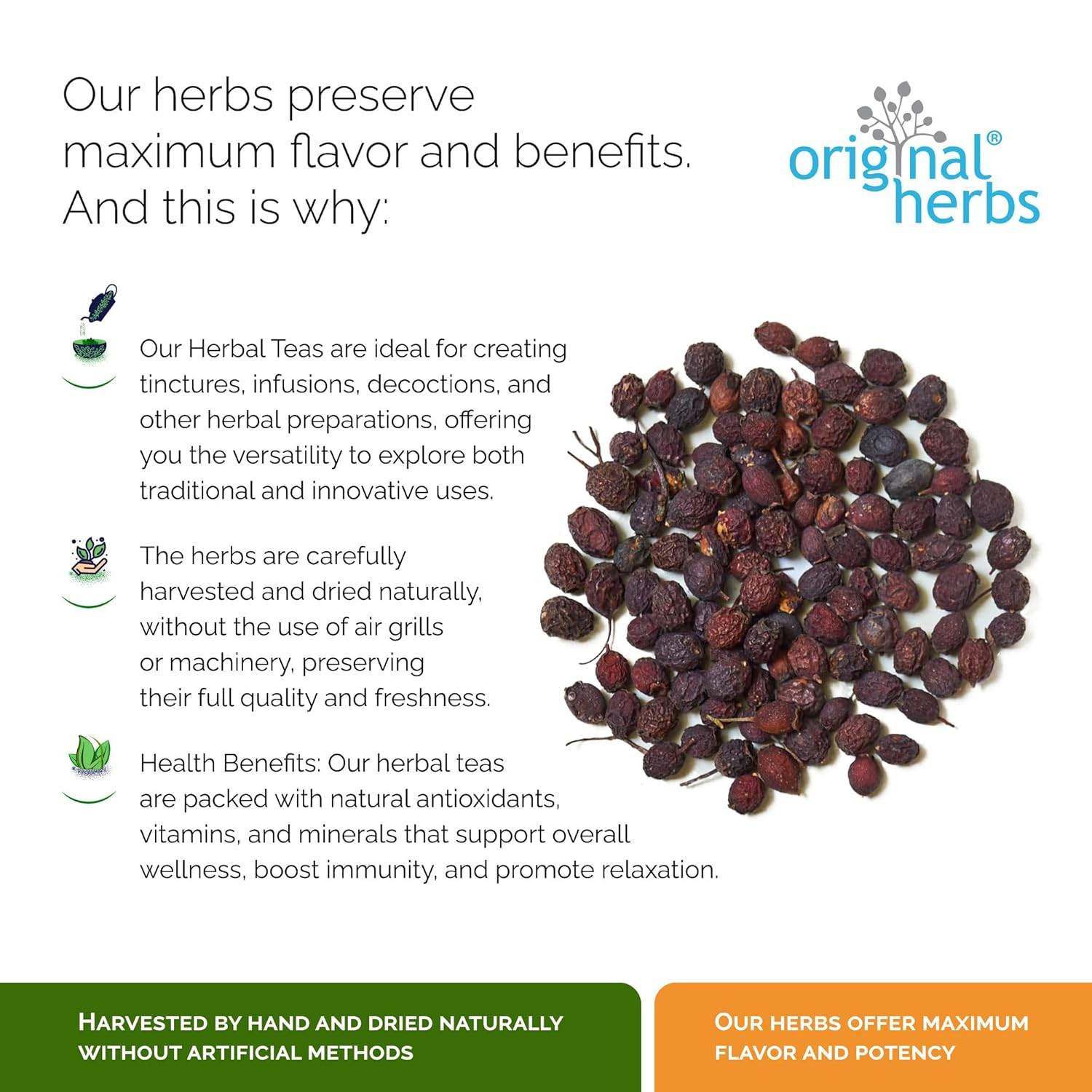 HAWTHORN BERRY TEA (CRATAEGUS L.) | Herbal Tea – Wild Crafted Herbs Tea – 100G.