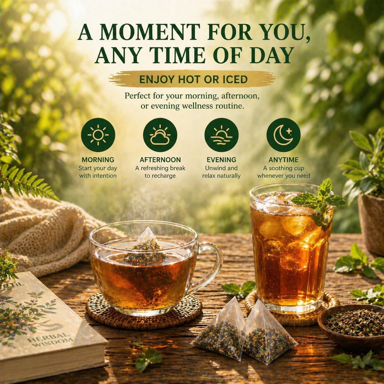 Jamaican Healing Garden Blood Detox Tea, Wildcrafted Herbs with Guaco, Burdock