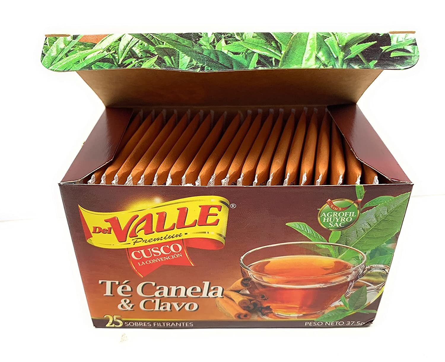 Del Valle Té Canela y Clavo Peruano 37.5g – 25 Bolsas de 1.5g para Infusión