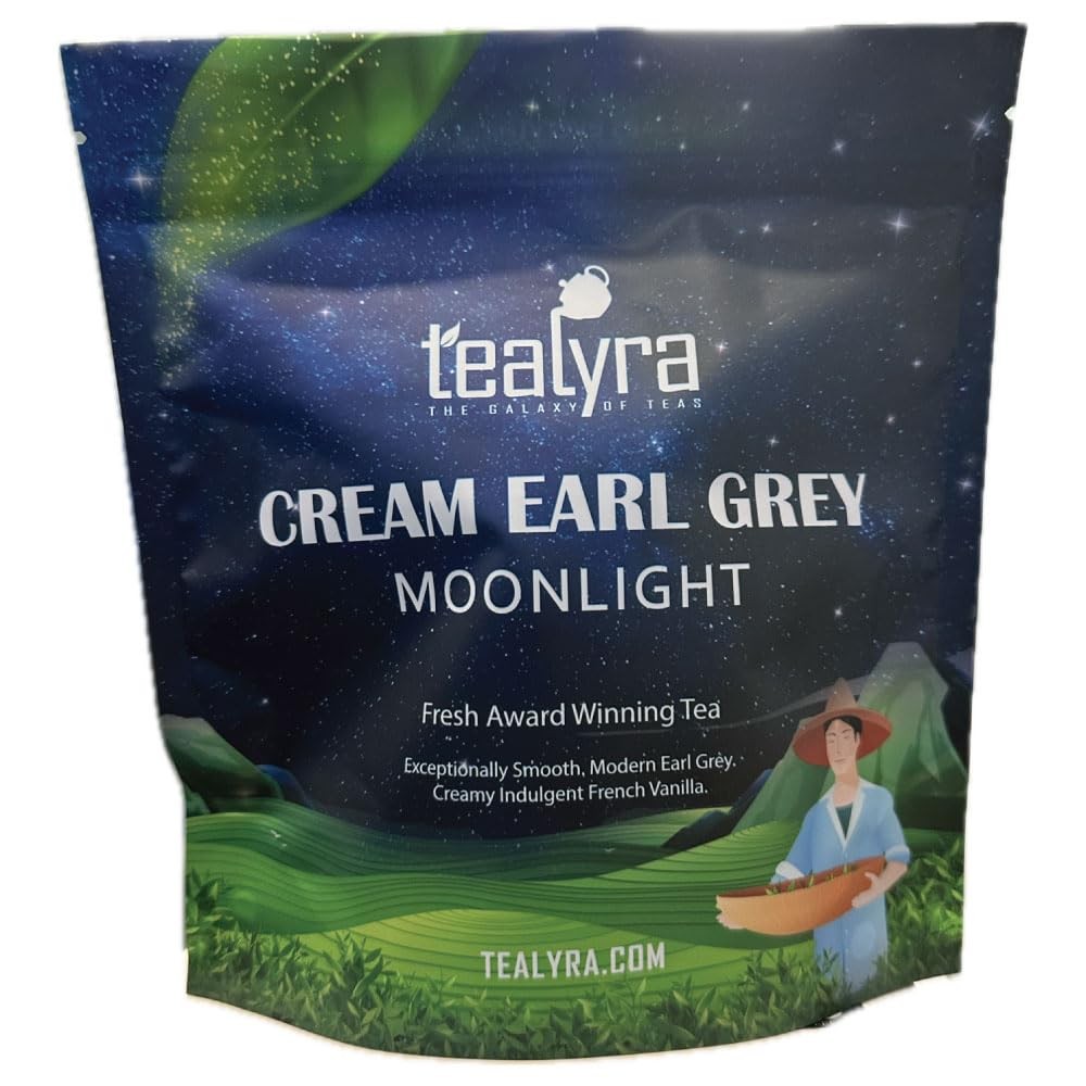 Tealyra – Cream Earl Grey Moonlight | Luxurious Black 3.5 Ounce (Pack of 1)