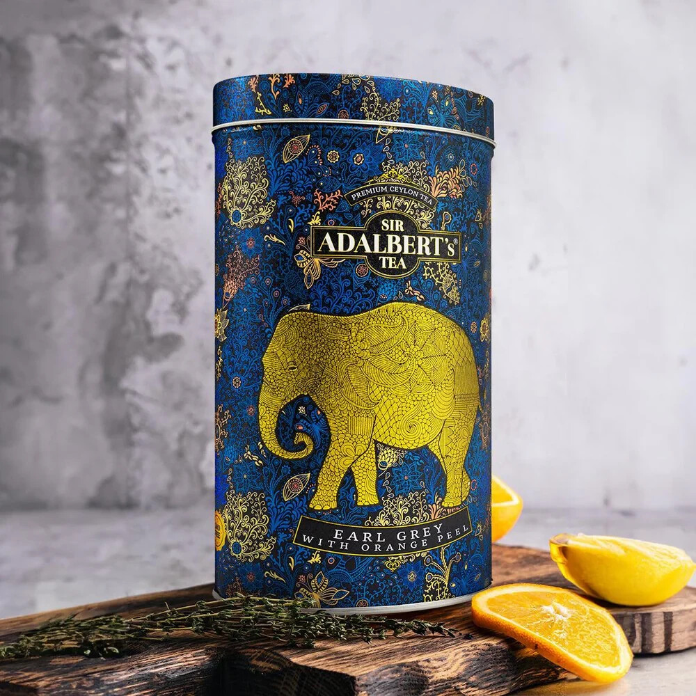 Adalbert’s Tea EARL GREY WITH ORANGE PEEL – Leaf 110g in a Tin