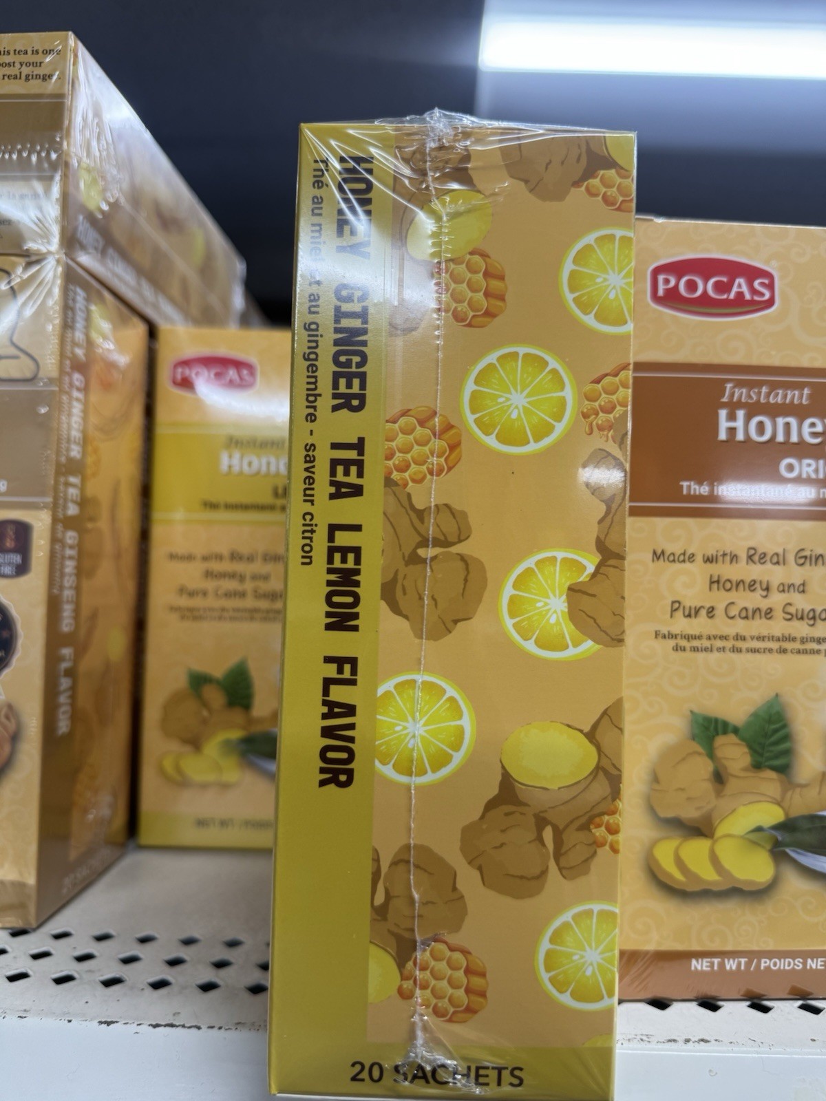 Pocas Honey Ginger Tea original Instant Honey Ginger Tea Made with Real Ginger
