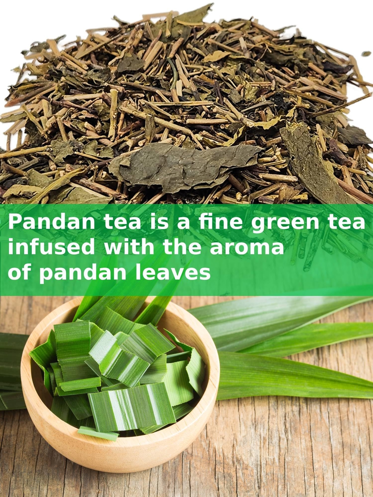 Pandan Tea 4oz Green Tea Infused with the aroma of pandan leaves – Tra Dua Th…