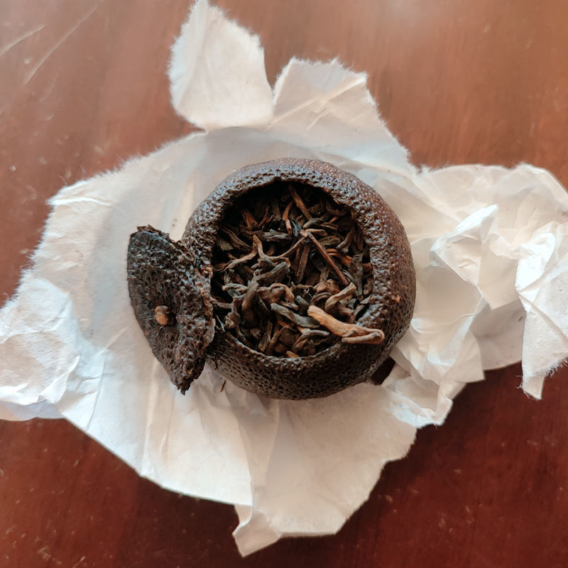 Yunnan Orange Puer Tea Pu-erh Tea Ripe 8685 * Gold Horse Puer Stuffed Tangerine