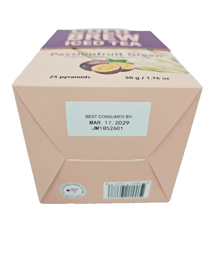 ICED TEA Cold Brew Passionfruit Green 25 Pyramids Tea Bags Harmony Organic New