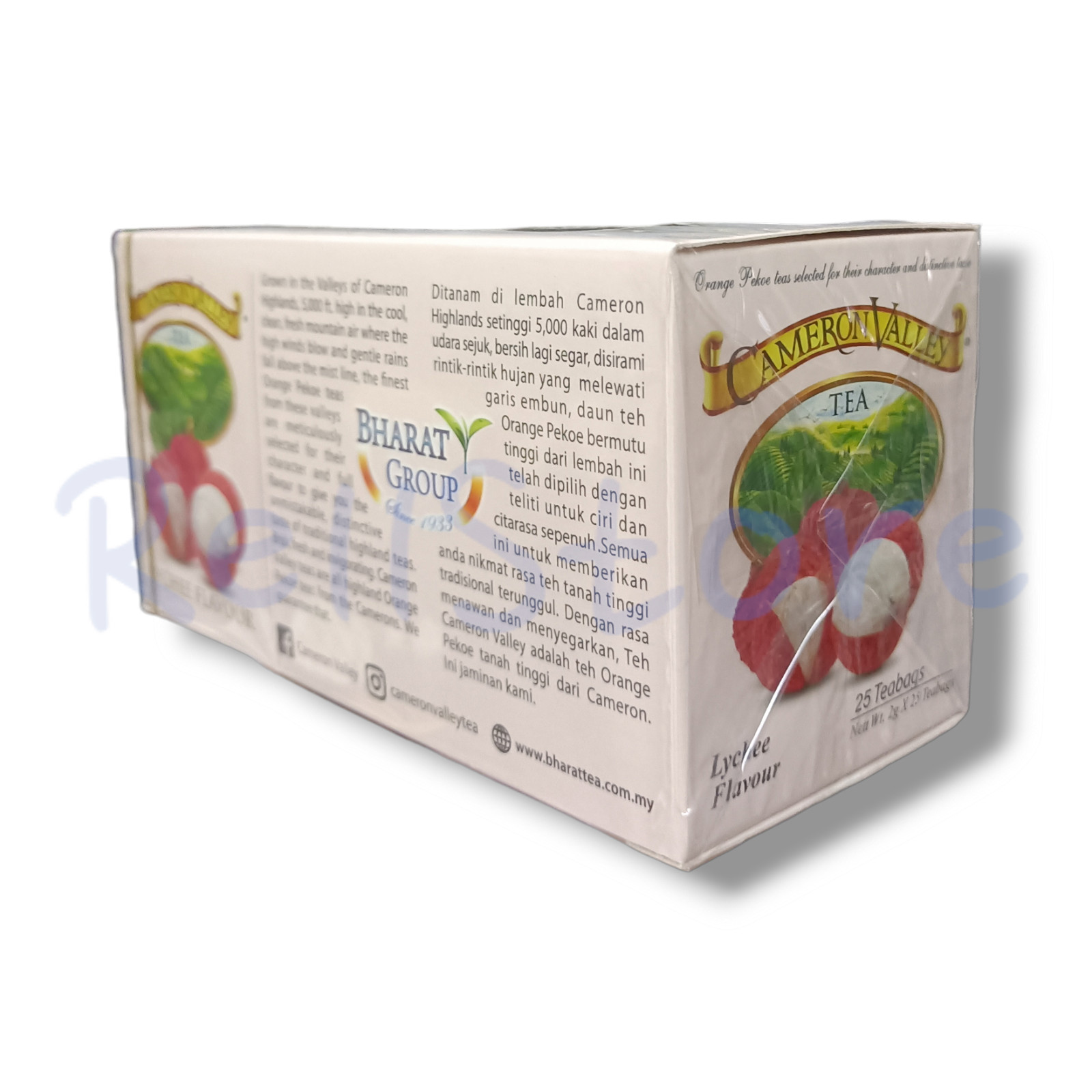 Cameron Valley Lychee Flavour Tea 25 Bags | Highland Orange Pekoe Malaysia