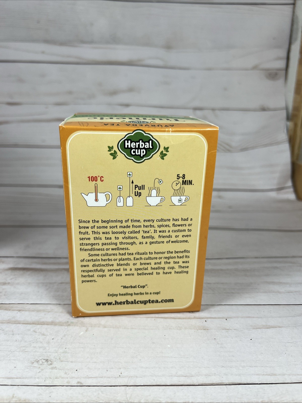 Herbal Cup Ayurveda Turmeric Cinnamon Moringa Caffeine Free Tea 16ct (6pk) 12/28