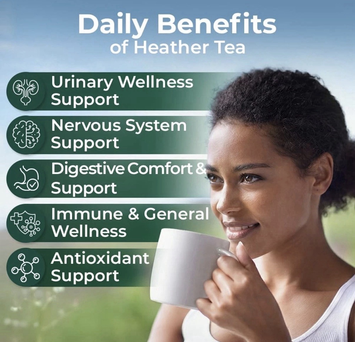 Dried Heather Flowers & Leaves Herbal Tea 4 oz Calluna vulgaris 113g