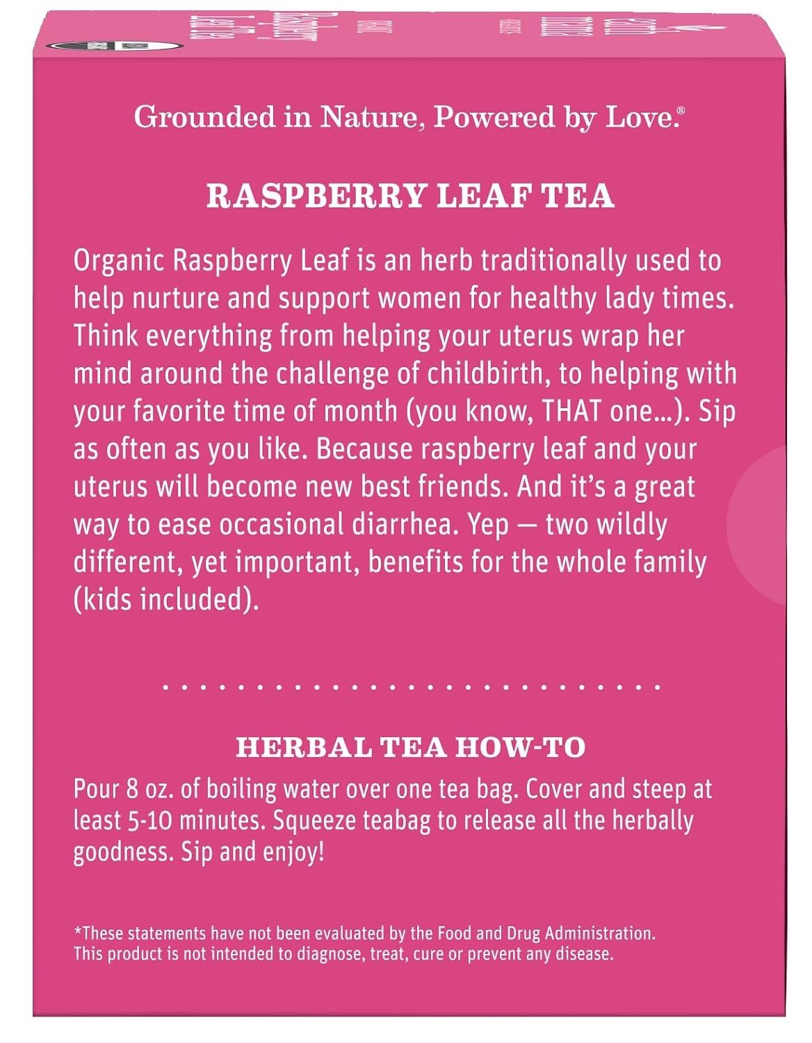 32 Count Organic Raspberry Leaf Tea for Pregnancy & Postpartum Care | Non-GMO