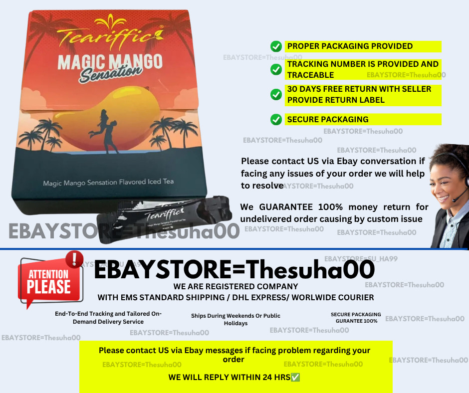 Teariffic Magic Mango Sensation Sexual Men Herb Energy Coffee 1 Box (12 Sachets)