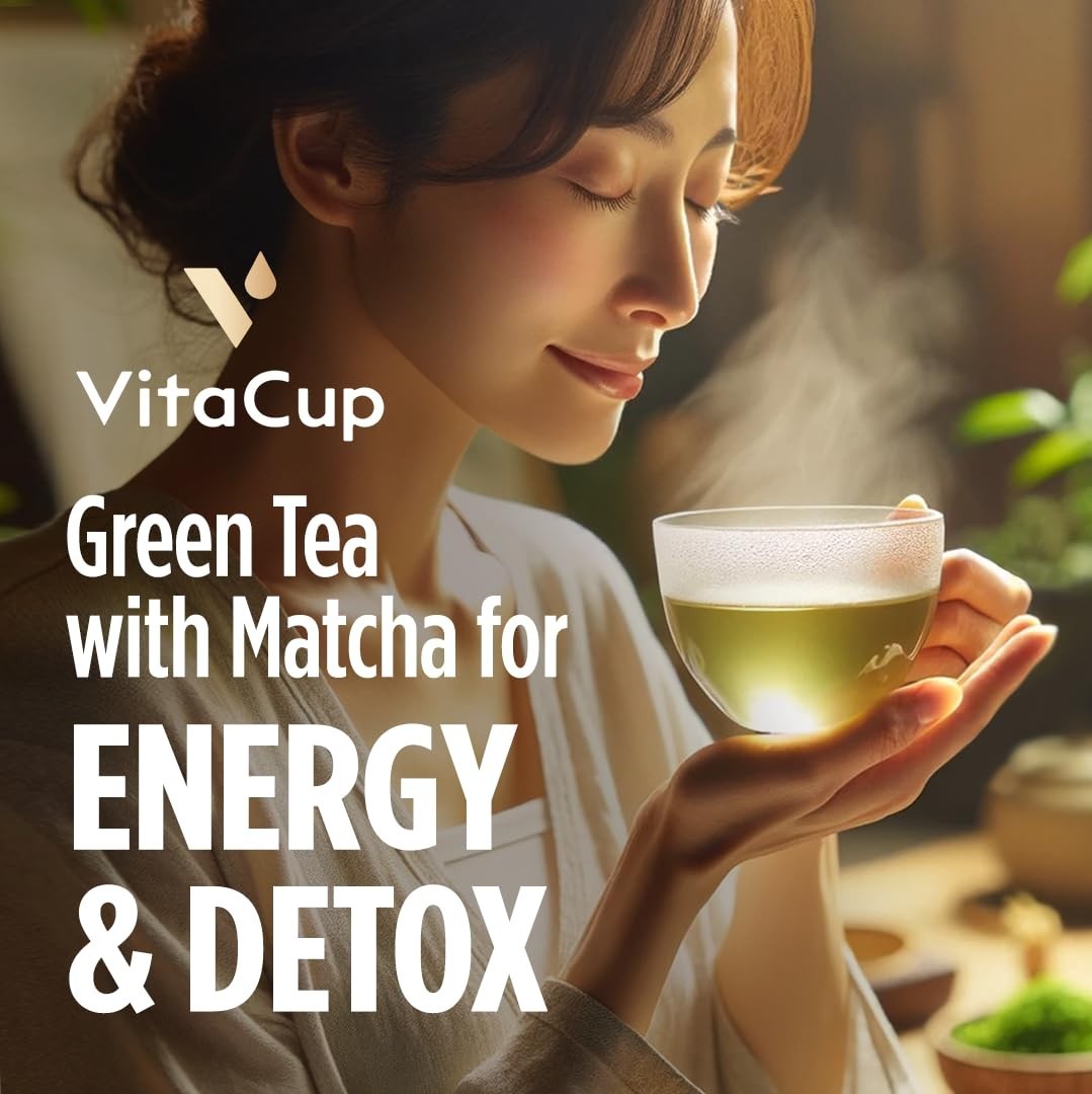 Green Tea Pods, Enhance Energy & Detox with Matcha, Moringa, B Vitamins, D3, …