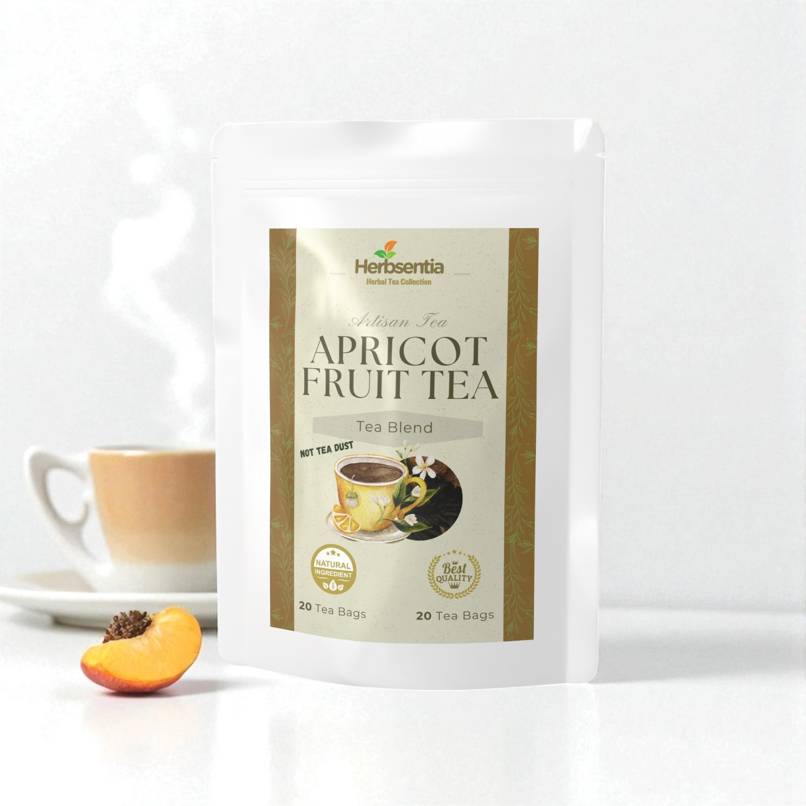 Apricot Fruit Black Tea | 20 Tea Bags | Naturally Flavored